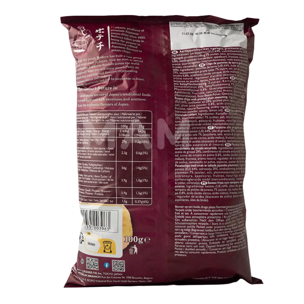 KOIKEYA Potato Chips Salted Plum 100G