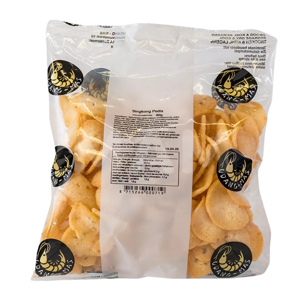 UDANG MAS crab chips PIKANT bag 80G
