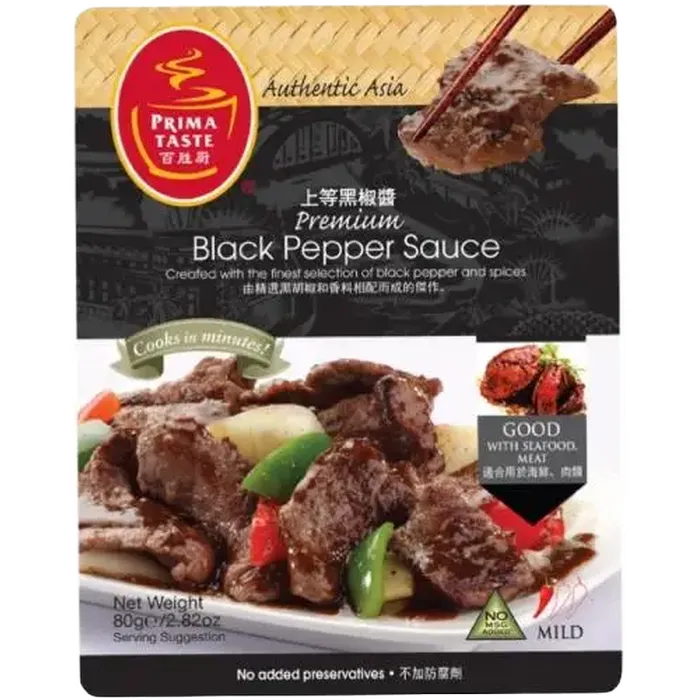 PRIMA TASTE Premium Black Pepper Sauce 80G