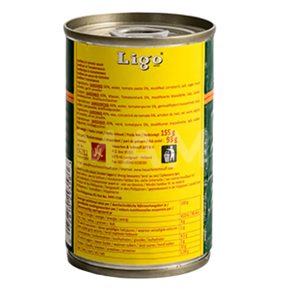 LIGO Sardines Tom. Sauce Green Can 155G