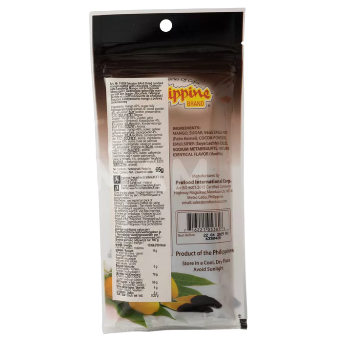 PHILIPPINE BRAND Dried Mangoes Chocolate 68G