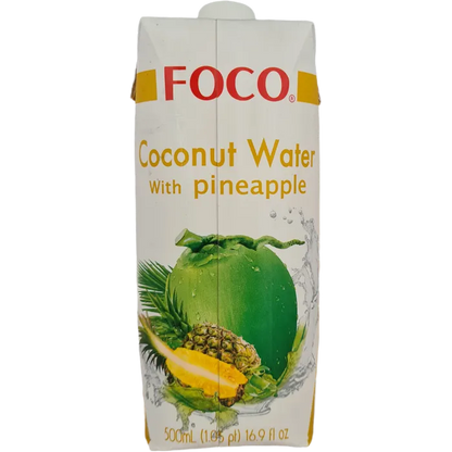 FOCO Kokoswasser mit Ananas 500ML