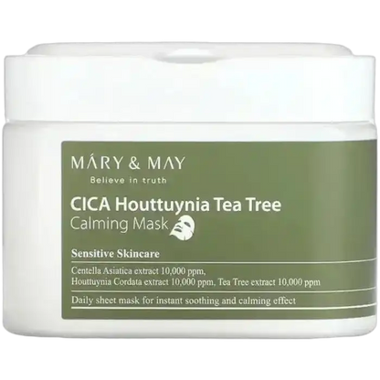 MARY & MAY Calming Mask Cica HouttuyniaT.Tree30st