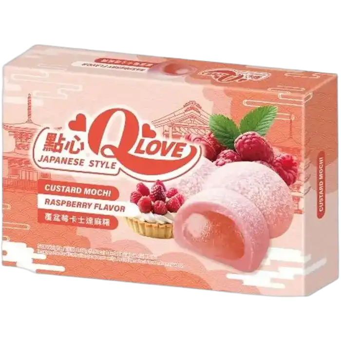 QLOVE Custard Mochi Rasberry 168G