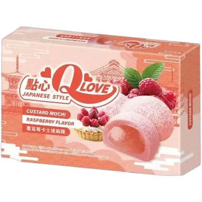 QLOVE Custard Mochi Rasberry 168G