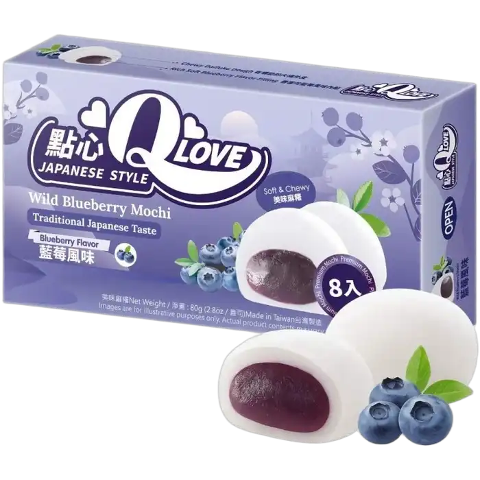 QLove Mini Mochi Wild Blueberry 80G