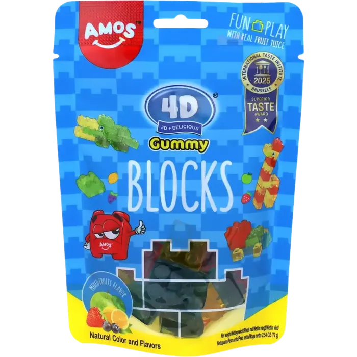 AMOS 4D Gummy Blocks 72G