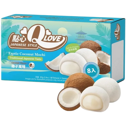 QLove Mini Mochi Exotic Coconut 80g
