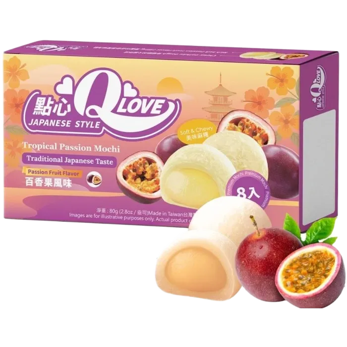 QLove Mini Mochi Passion Fruit Premium 80G