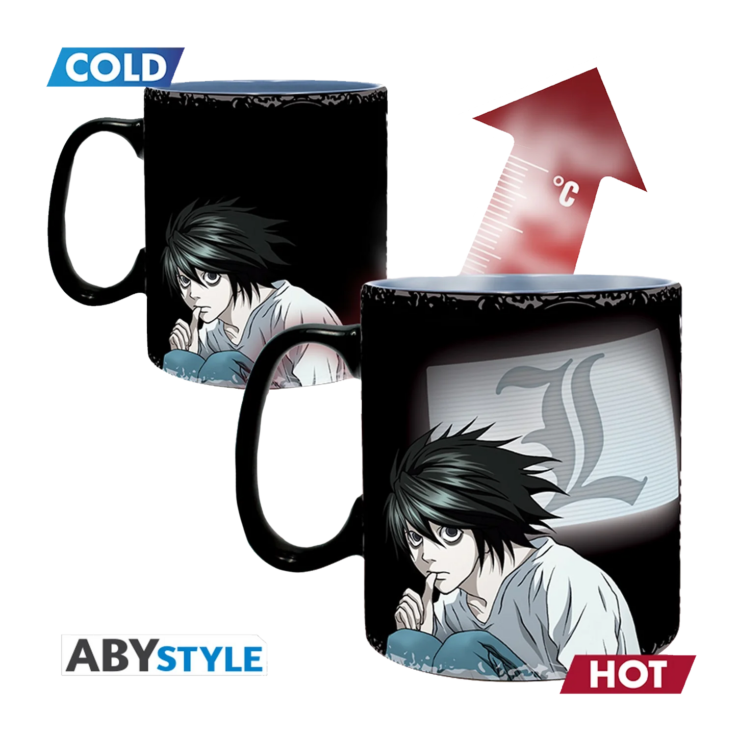 DEATH NOTE Mug Heat Change Kira&L*-SEE 460ml
