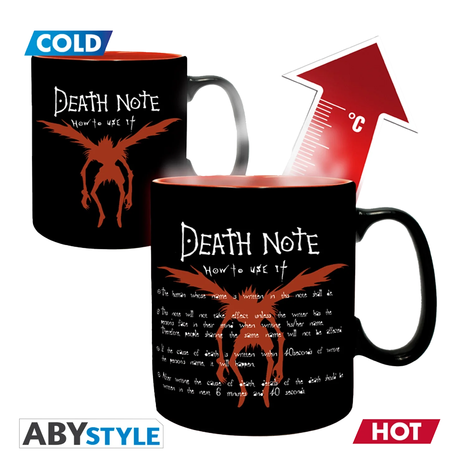 DEATH NOTE Mug Heat Change Kira&Ryuk 460ml