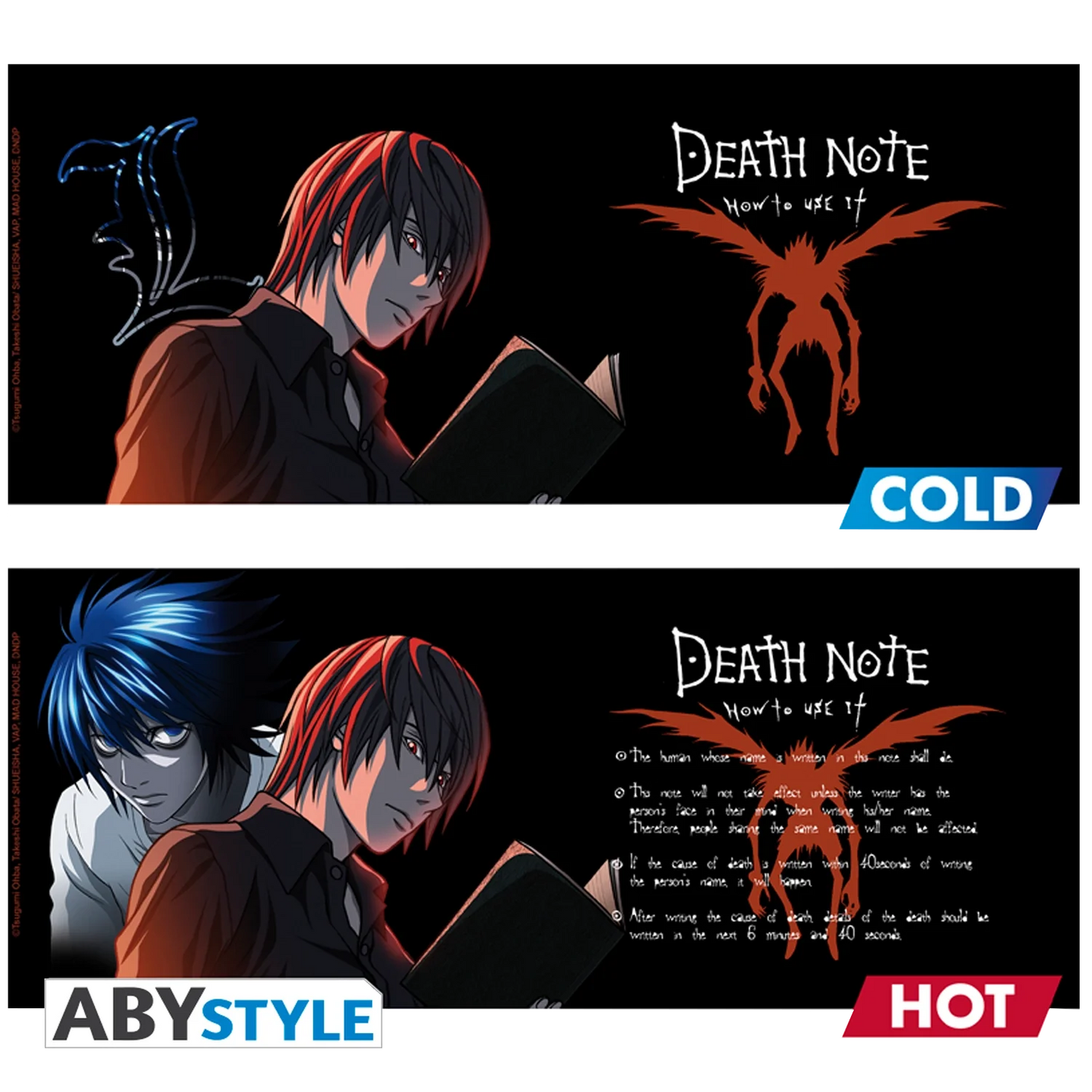 DEATH NOTE Mug Heat Change Kira&Ryuk 460ml