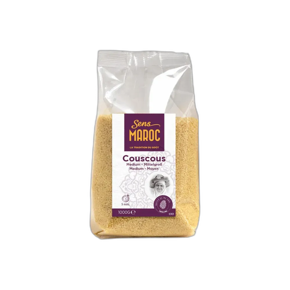 SENS MAROC Couscous MEDIUM 1KG – Orientalischer Hartweizengrieß