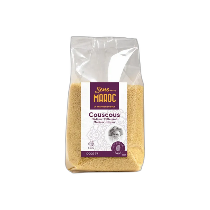 SENS MAROC Couscous MEDIUM 1KG – Oriental durum wheat semolina