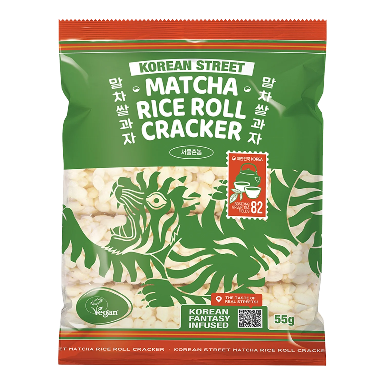 KOREAN STREET Reis Cracker Matcha 55G