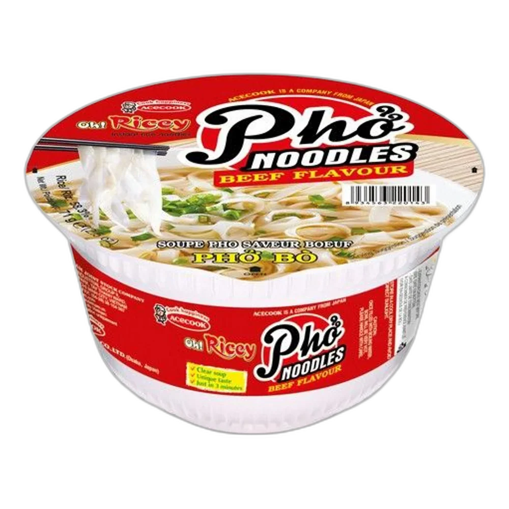 ACECOOK Instant Rice Noodle Beef Cup 71G
