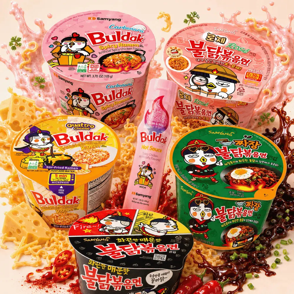 SAMYANG Buldak Bowl Tasting Flight – 5 Flavours + Sauce